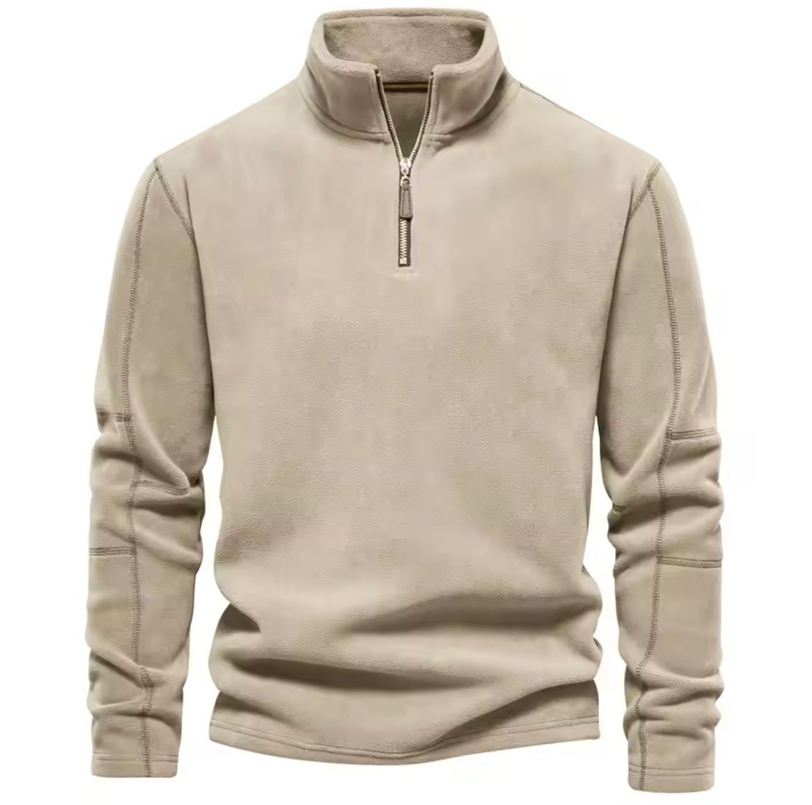 Roldan | Fleece trui met halve rits en opstaande kraag - Warme en stijlvolle bovenkleding