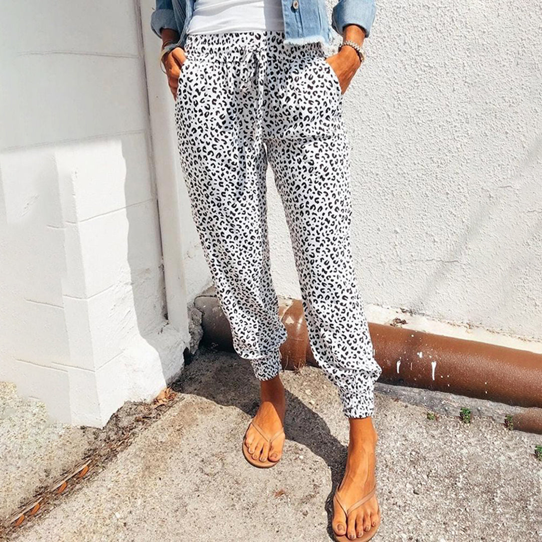Lara - Modieuze en Comfortabele Zomerbroek met Luipaardprint voor Vrouwen