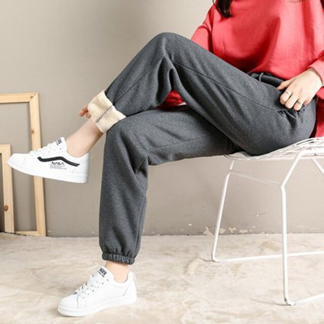 Della - Casual Winter Effen Mid-Rise Rechte Broek voor Vrouwen
