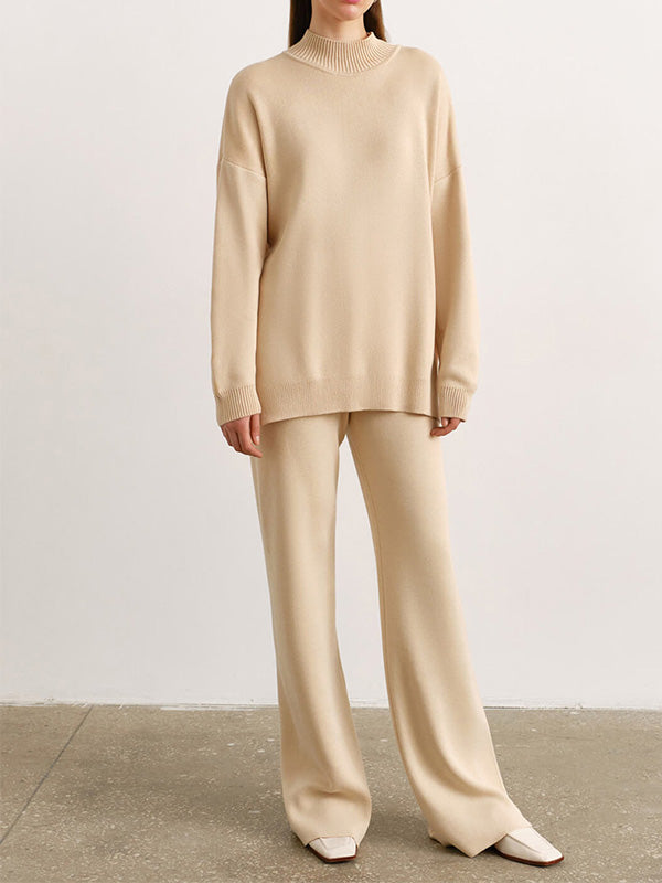 Leilani | Casual coltrui met split en broek Set