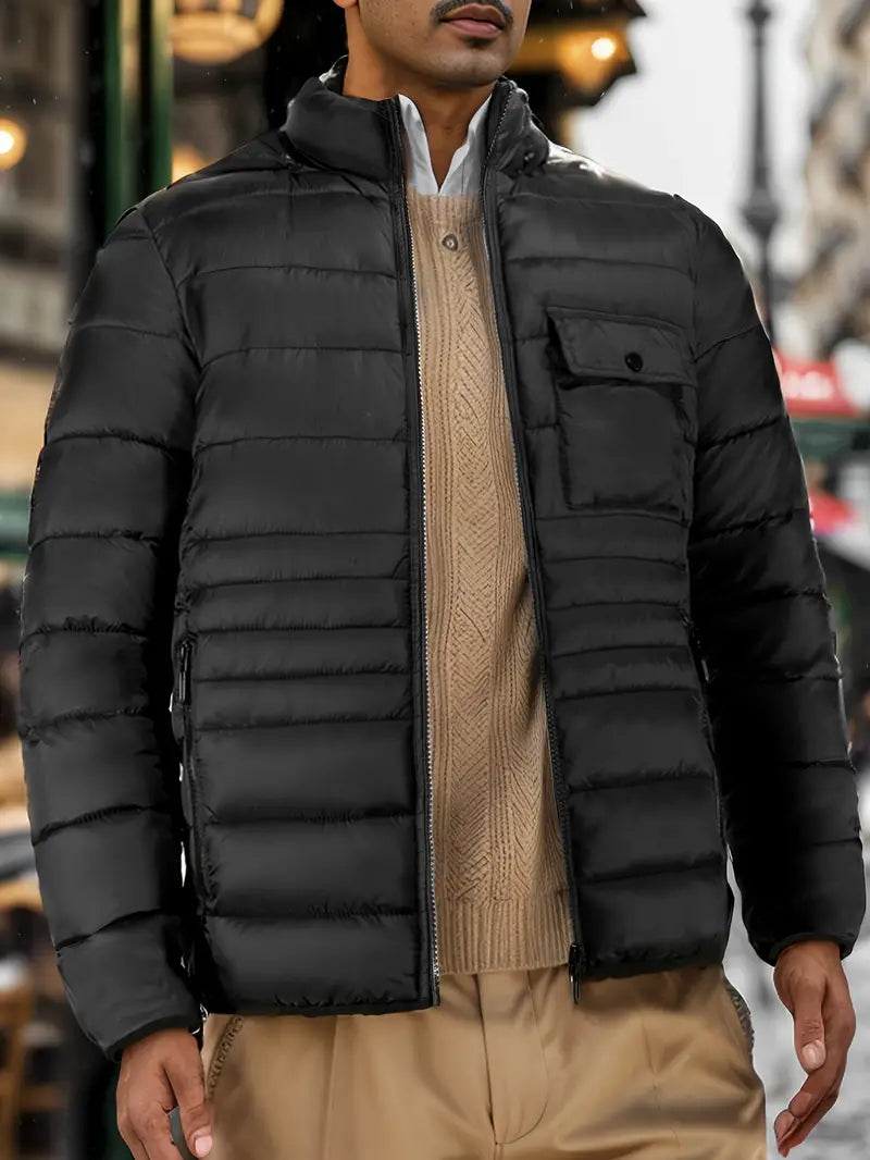 Niels | Puffer jas voor heren met capuchon