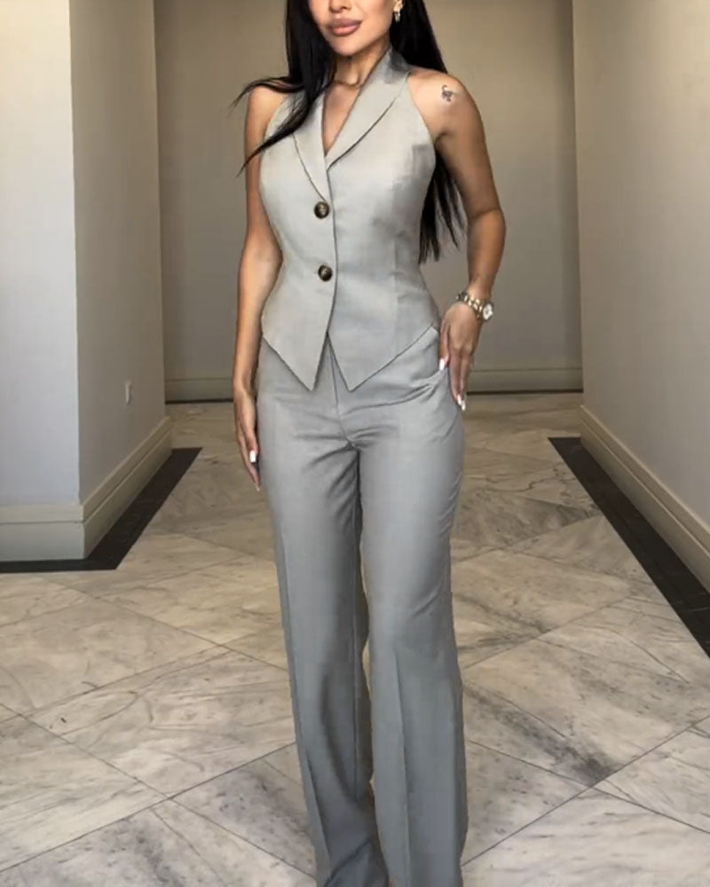 Carmina | Elegant vest & broek tweedelige set
