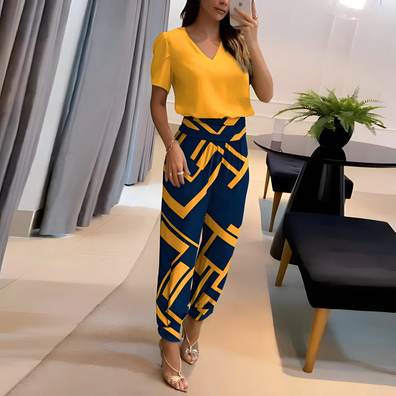Brigette | Chique casual top en broek set
