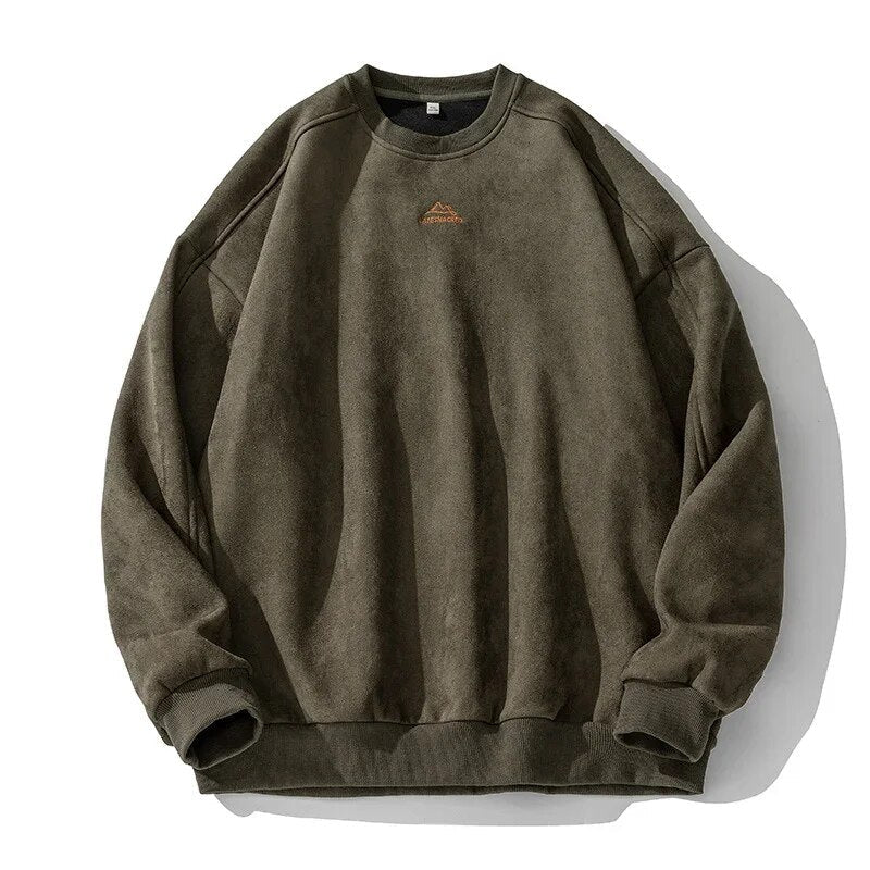 Marcus | Herfst Winter Suède Sweatshirt