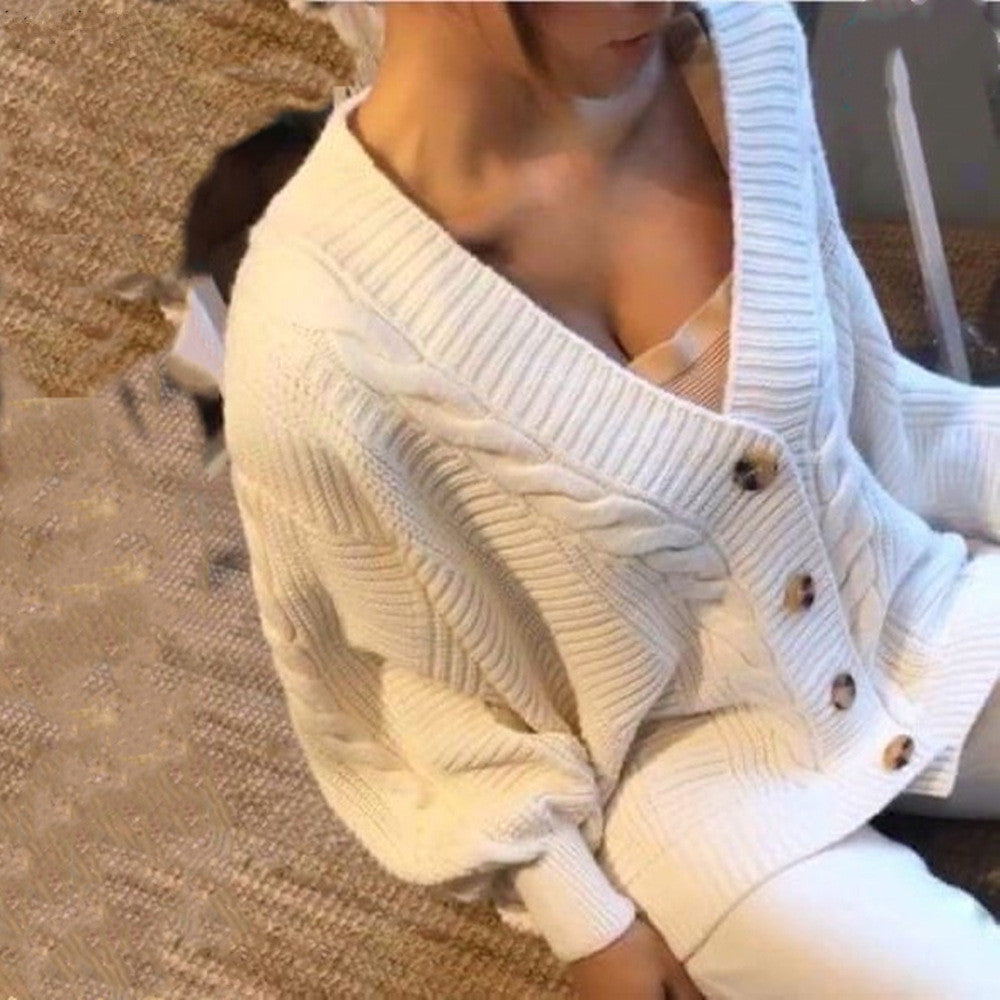 Emelina | Oversized gebreide kabeltrui en aansluitende broek - Knusse, chique gebreide kleding