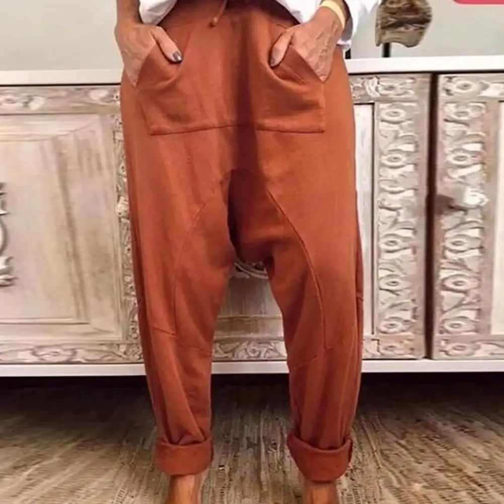 Cali - Casual Herfst Baggy Broek met Trekkoord voor Vrouwen