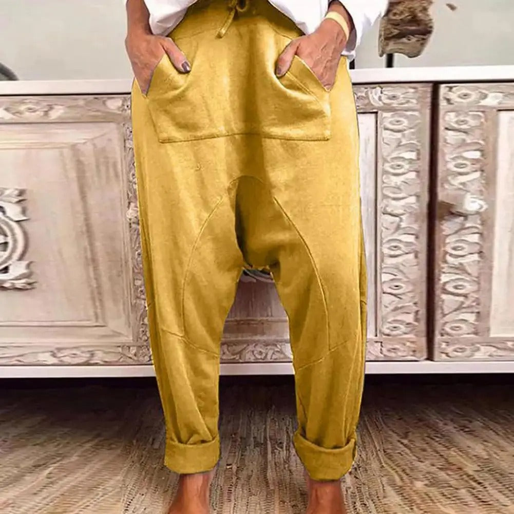 Cali - Casual Herfst Baggy Broek met Trekkoord voor Vrouwen