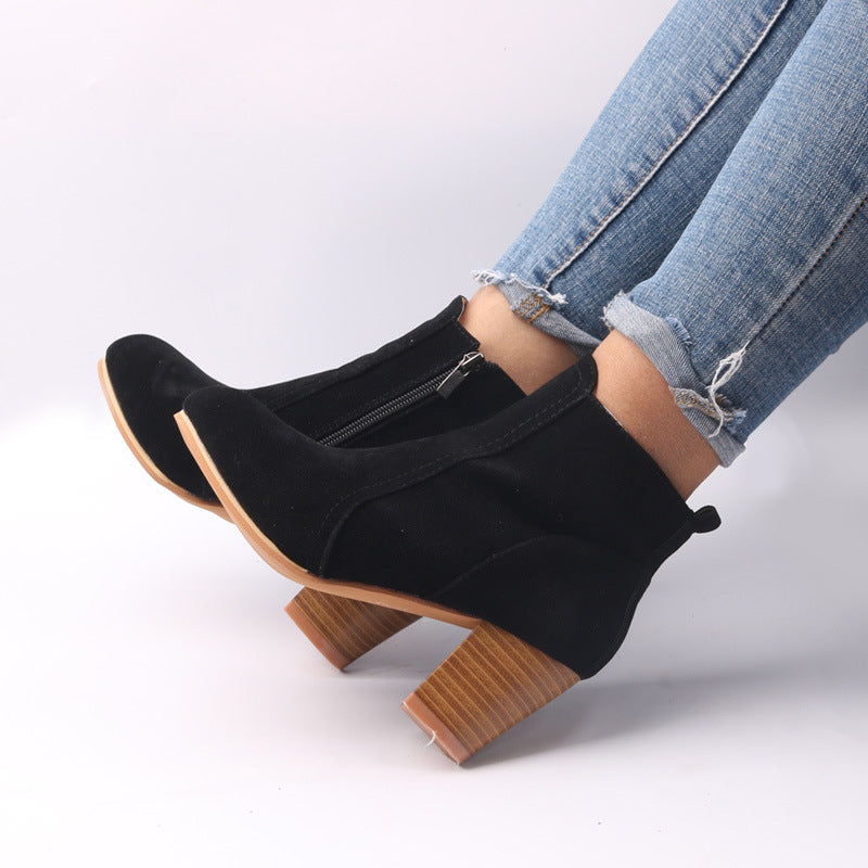 Kizea - Stijlvolle Lente Faux Suede Enkellaarzen voor Vrouwen