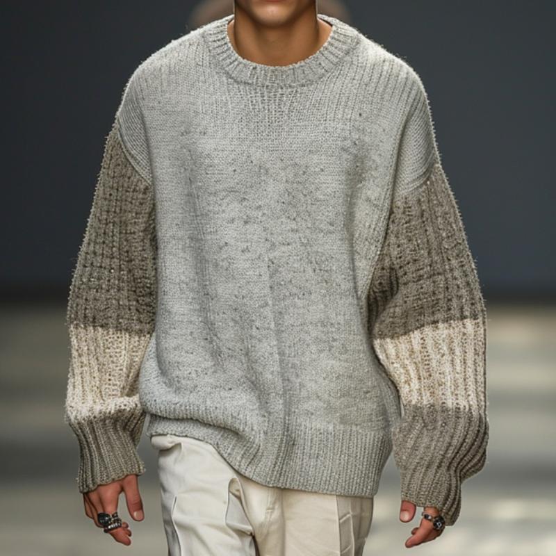 Vernon | Stijlvolle Kleurblok Los Gebreide Trui