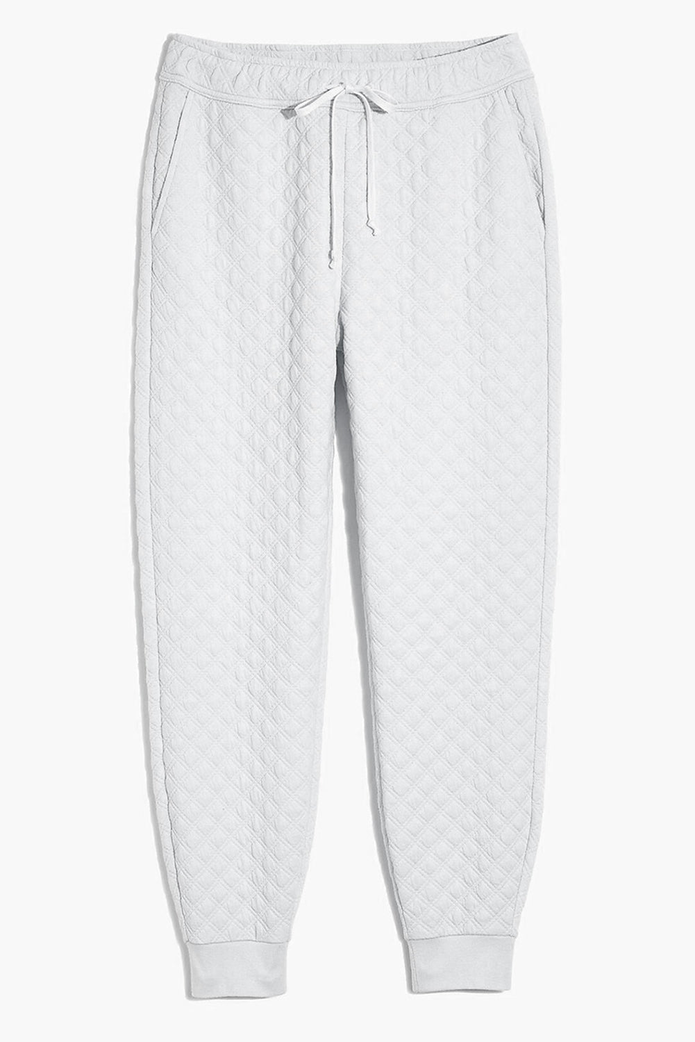 Alette | Witte gewatteerde hoodie en sweatbroek tweedelige set