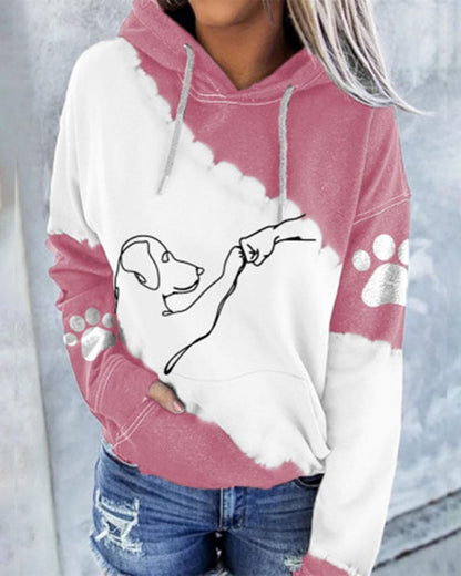 Fleur | Sweater met lange mouwen en blokdruk in kleurblokken