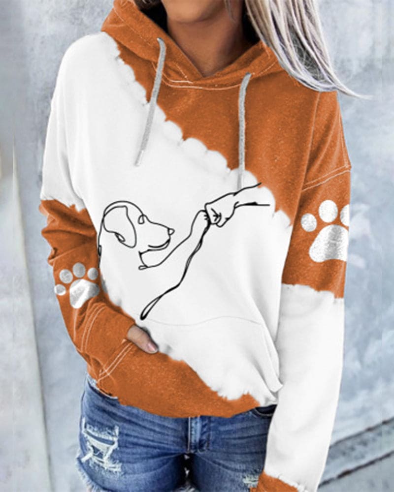 Fleur | Sweater met lange mouwen en blokdruk in kleurblokken