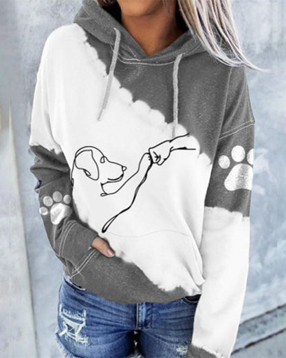 Fleur | Sweater met lange mouwen en blokdruk in kleurblokken