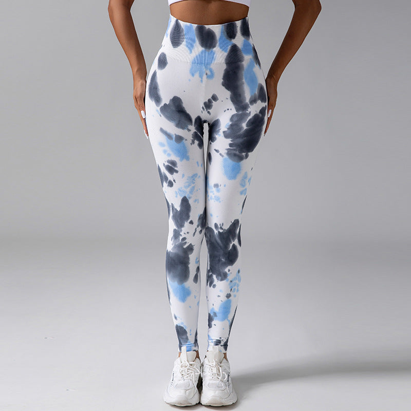 Alice - Comfortabele Tie Dye Scrunch Ademende Leggings voor Vrouwen