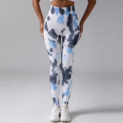 Alice - Comfortabele Tie Dye Scrunch Ademende Leggings voor Vrouwen