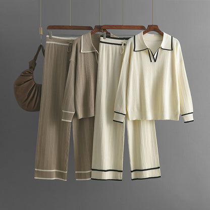 Doris | Stijlvolle Contrastkleur Casual Tweedelige Set