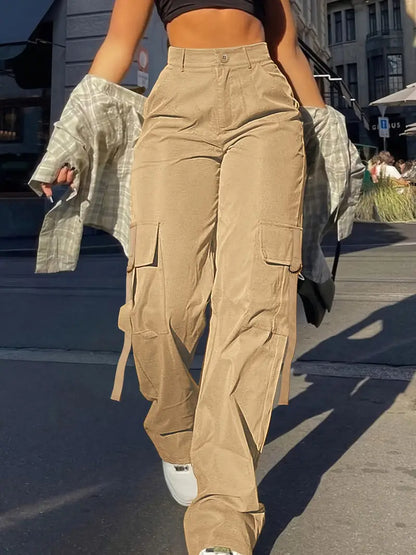 Adalynn - Casual Herfst Cargo Broek met Zijzakken voor Vrouwen