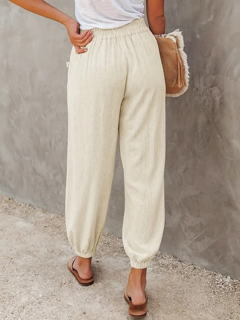 Lana - Lange Broek met Hoge Taille