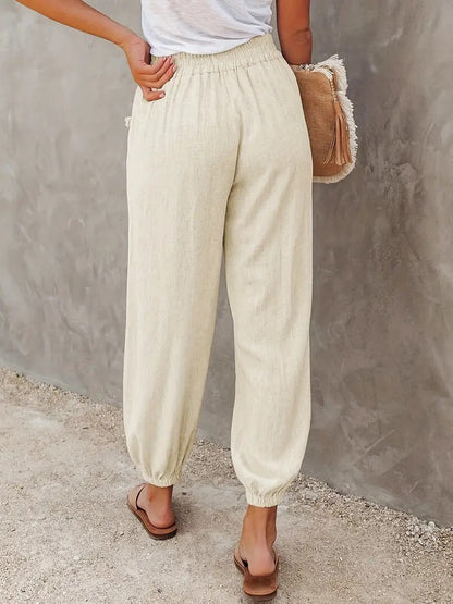 Lana - Lange Broek met Hoge Taille