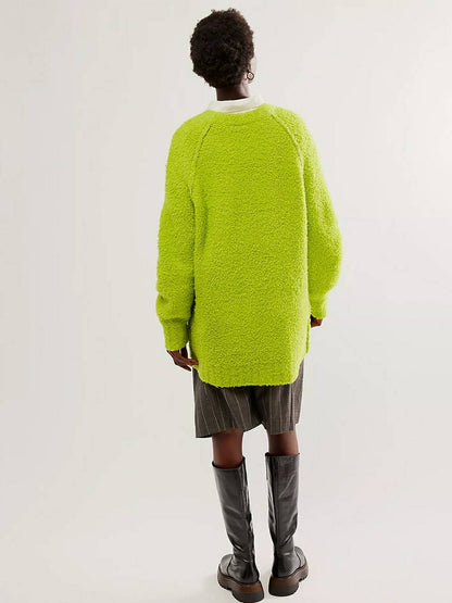 Kanten Flowy Mini Jurk & Teddy Trui