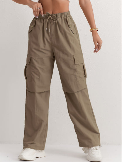 Adriana - Streetwear Lente Cargo Broek met Rechte Pijpen voor Vrouwen