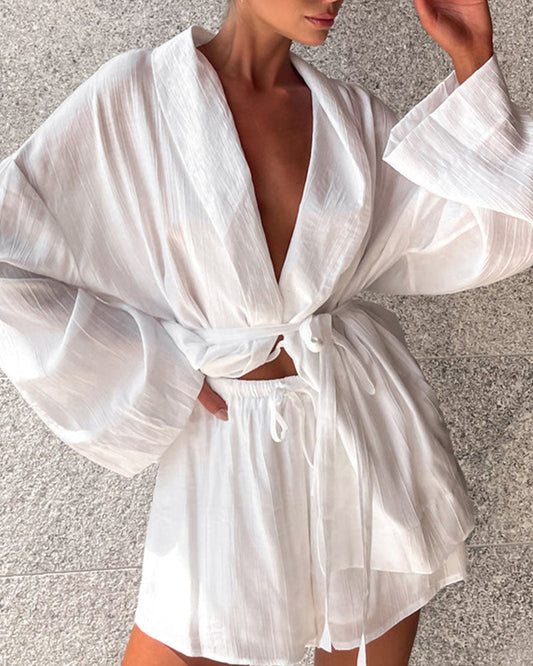 Lucilla | Chique kanten losse tweedelige set