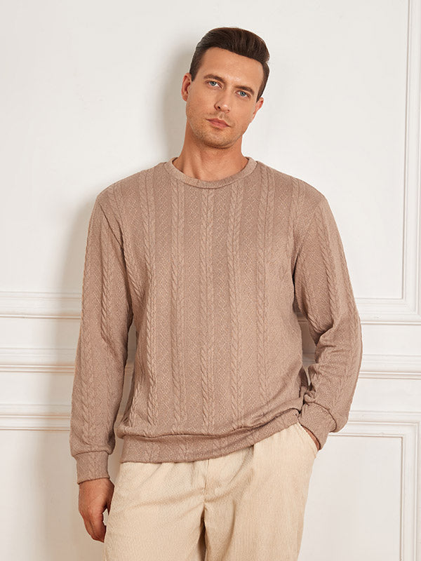 James | Elegant sweatshirt met jacquardtextuur