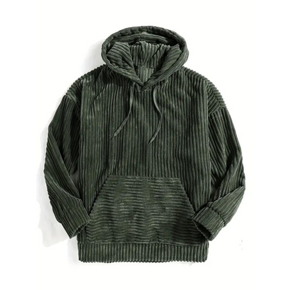 Morten | Klassiek gekleurde Corduroy Hoodie voor mannen