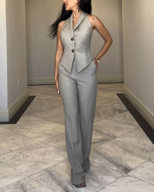 Carmina | Elegant vest & broek tweedelige set