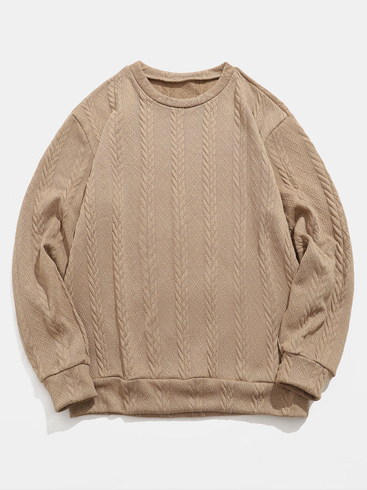 James | Elegant sweatshirt met jacquardtextuur
