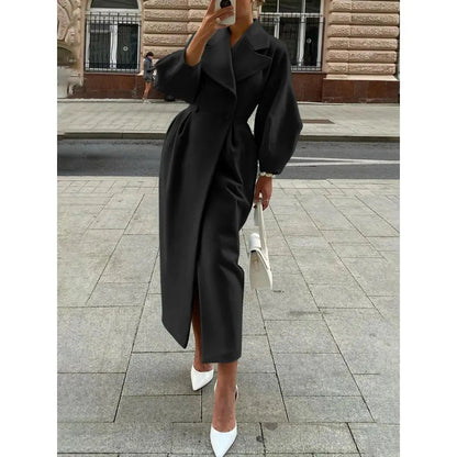 Lara - Lange Luxe Wollen Mantel