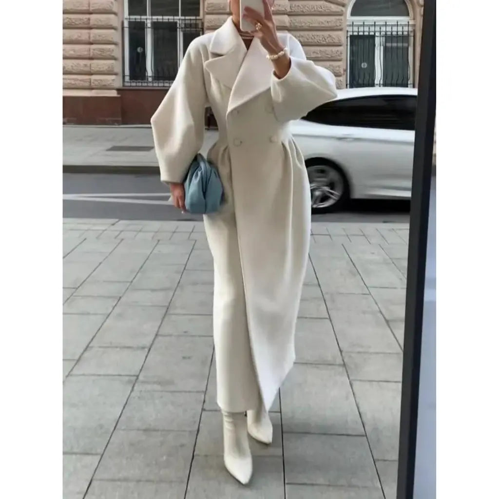 Lara - Lange Luxe Wollen Mantel