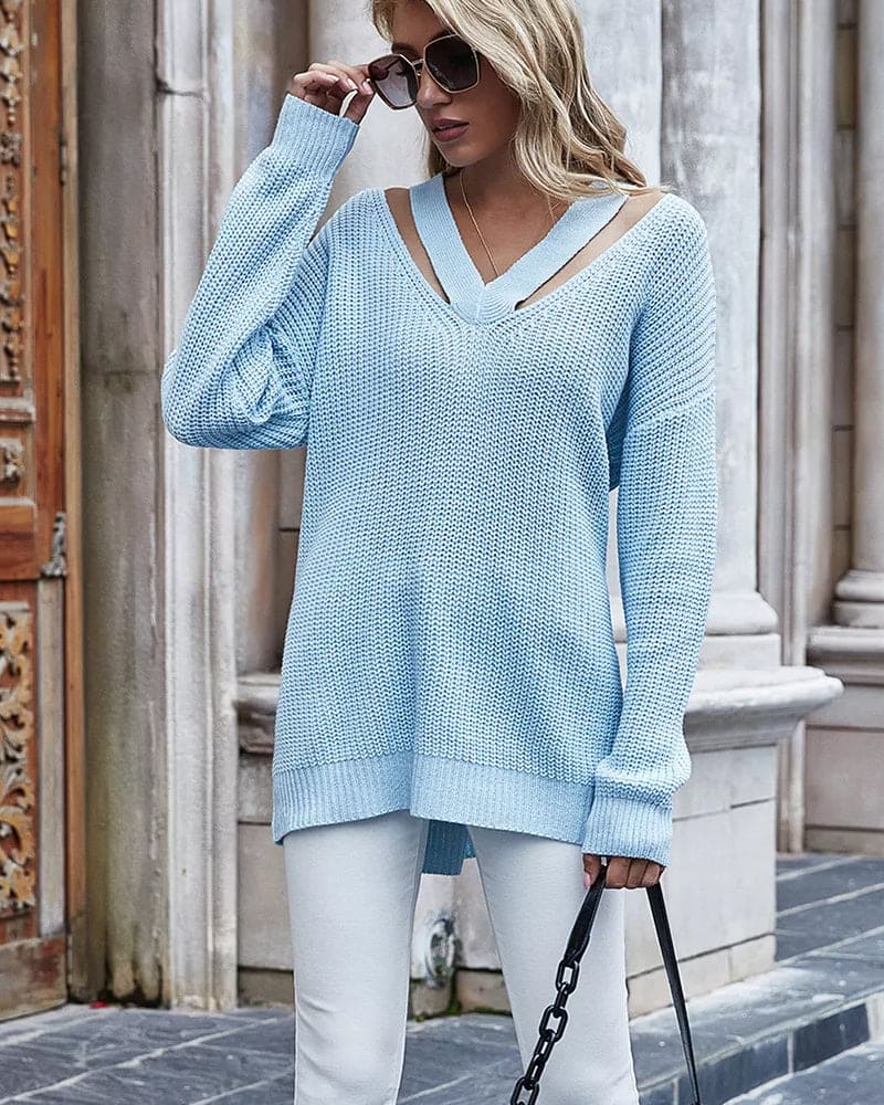 Lotte | Lange trui met V-hals