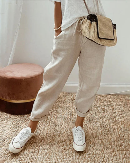 Helen - Comfortabele Effen Broek voor de Zomer voor Vrouwen