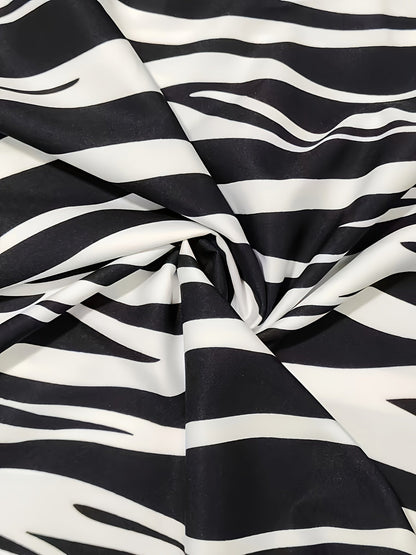 Elegante V-Hals en Mouwloze Jurk
