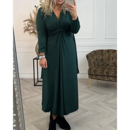 Sexy Effen Jurk met Lange Mouwen