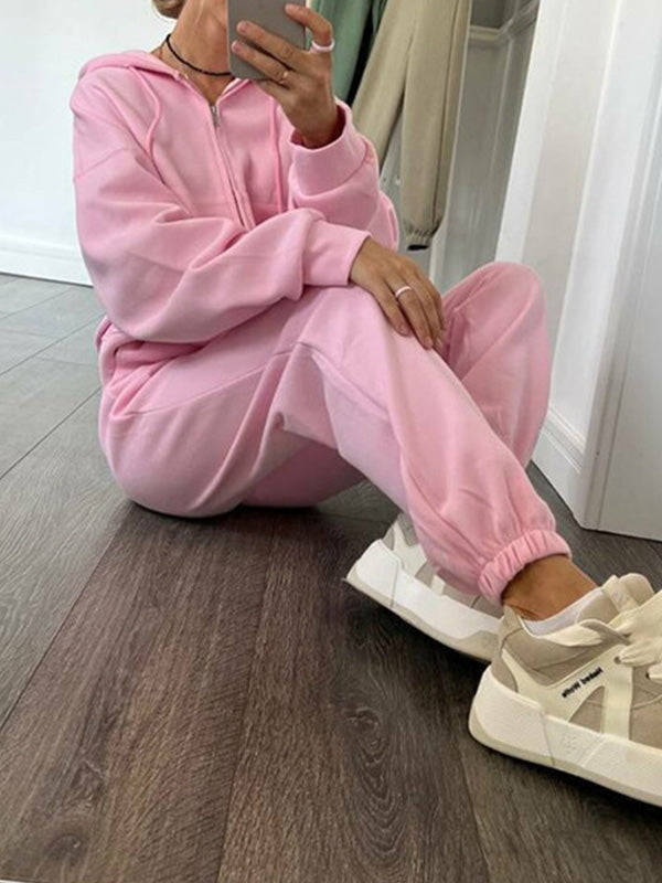 Ananda | Sportieve Ritssluiting Hoodie & Broek Tweedelige Set