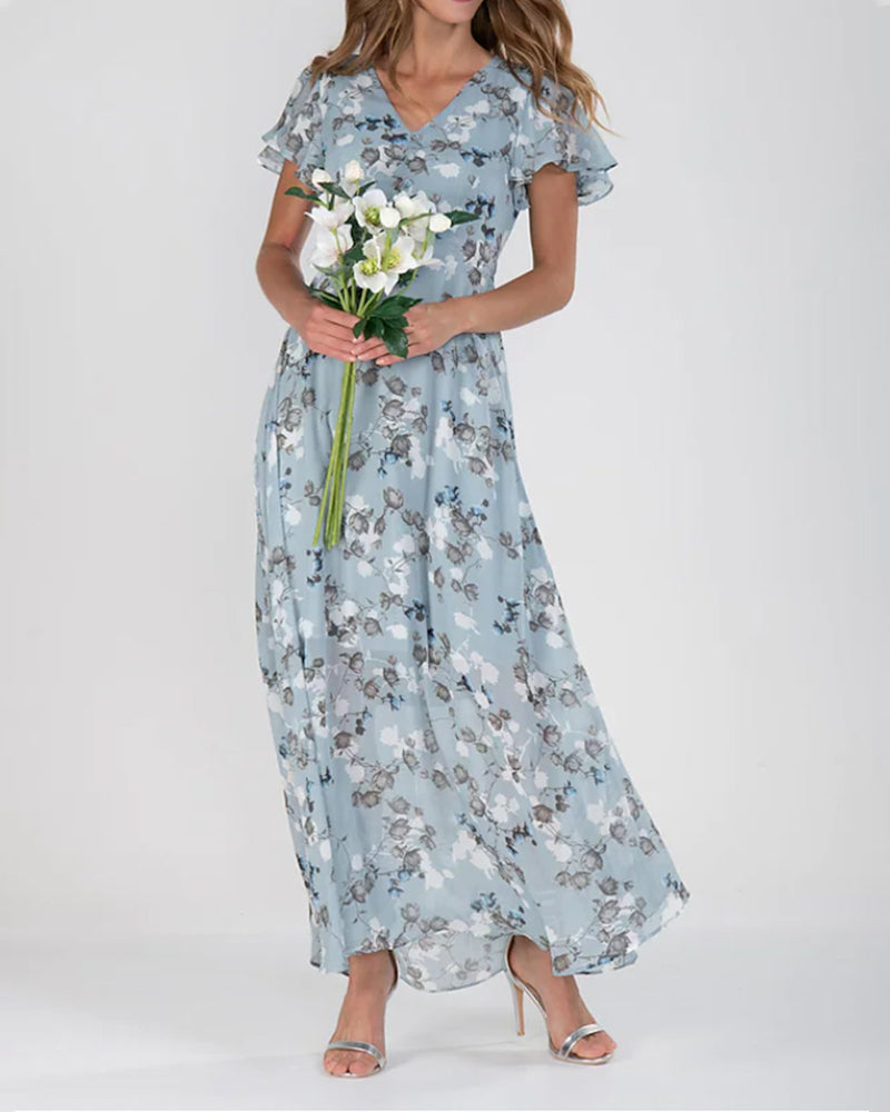 Ruth™ - Chique Bloemige Maxi Jurk
