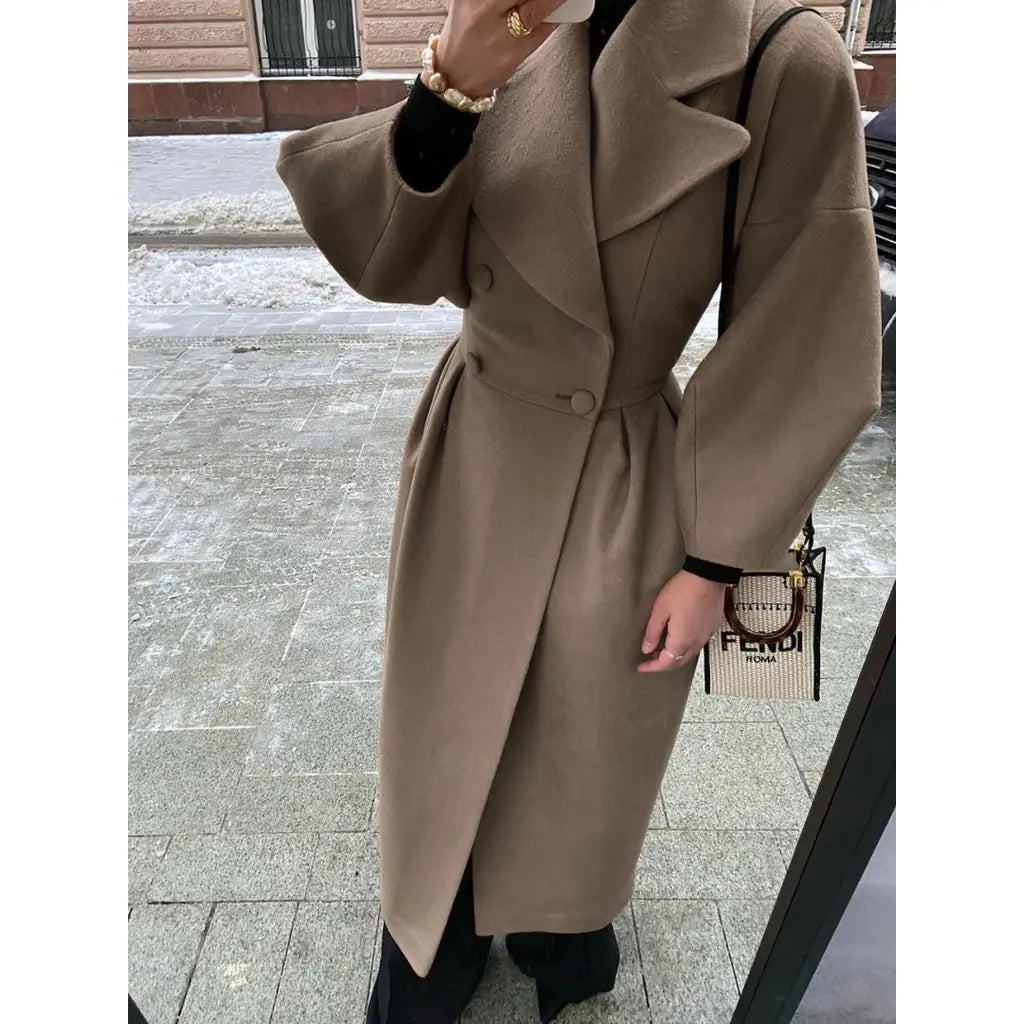 Lara - Lange Luxe Wollen Mantel