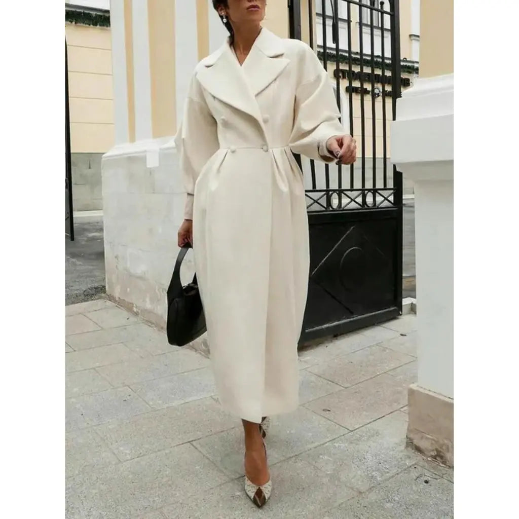 Lara - Lange Luxe Wollen Mantel