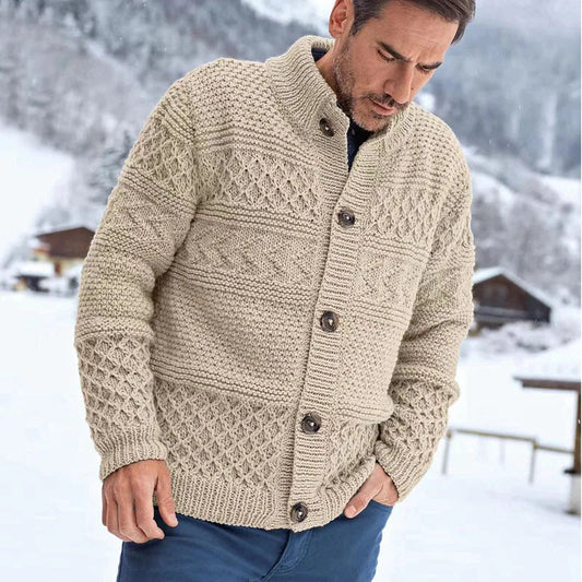 Alfonso | Trendy gebreid vest met knoopsluiting