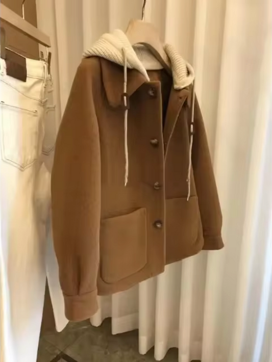 Noa – Warme dikke jas met capuchon voor herfst en winter