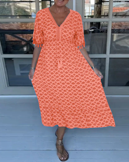 Casual Jurk met V-hals en Print