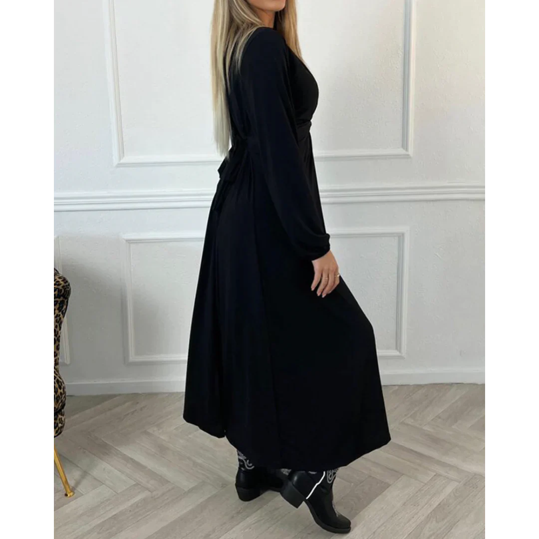 Sexy Effen Jurk met Lange Mouwen