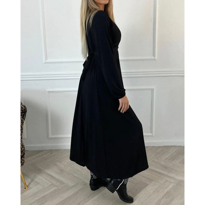 Sexy Effen Jurk met Lange Mouwen