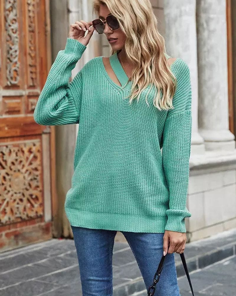 Lotte | Lange trui met V-hals