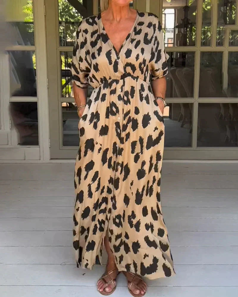 Maxi Jurk met Luipaardprint
