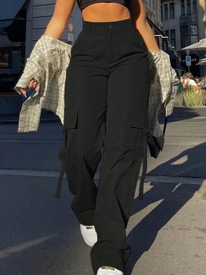 Adalynn - Casual Herfst Cargo Broek met Zijzakken voor Vrouwen
