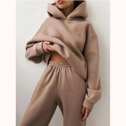Venessa | Elegante capuchonjack en -broek Tweedelige set