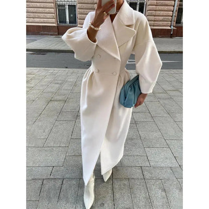 Lara - Lange Luxe Wollen Mantel